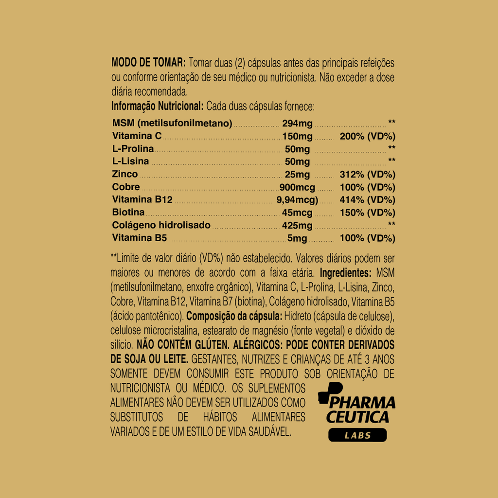 PELE, UNHAS & CABELOS 1000MG 60 CAPS - DR. BOTÂNICO