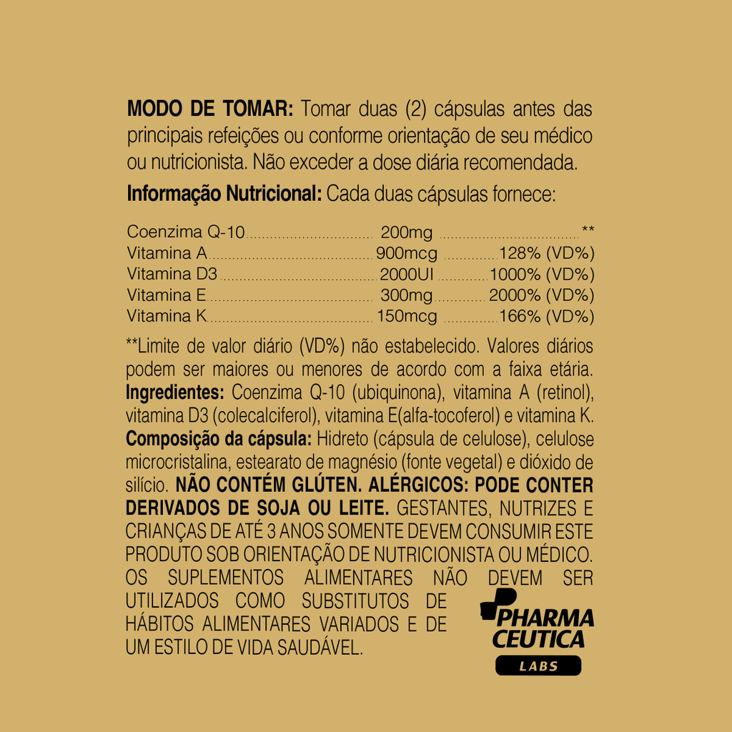 COQ10 + VITAMINA A, D, E 700MG 60CAPS - DR. BOTÂNICO