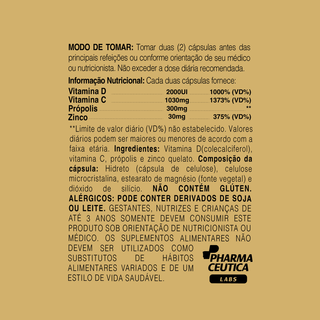 VITAMINA D3 + VIT C ++ 1360MG 60CAPS - DR. BOTÂNICO