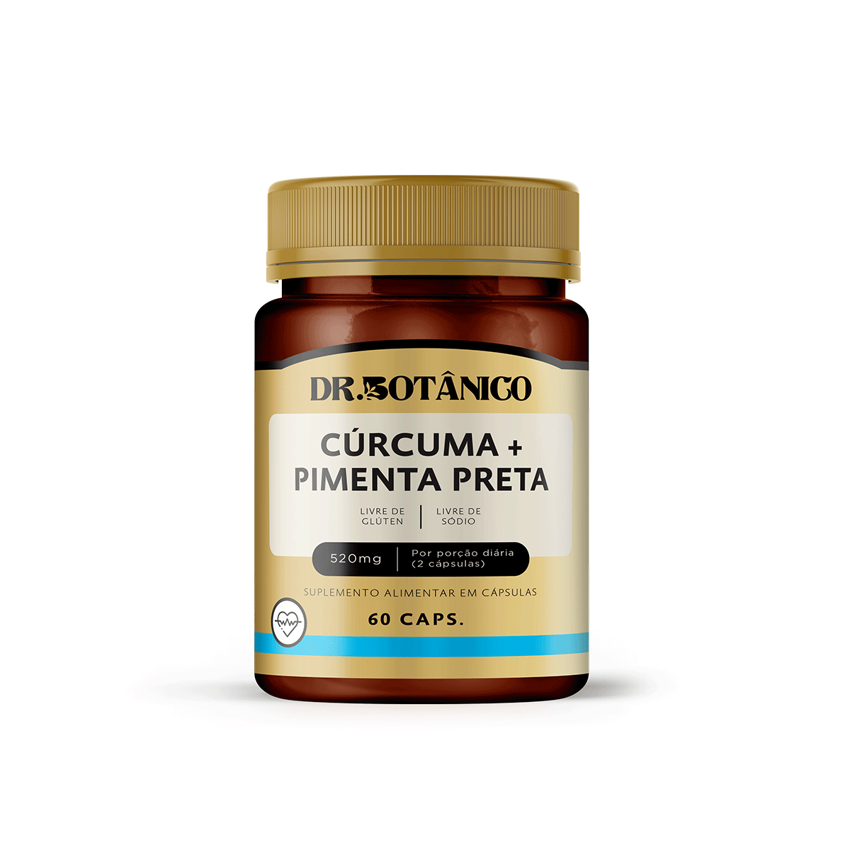 CÚRCUMA + PIMENTA PRETA 520MG 60 CAPS - DR. BOTÂNICO