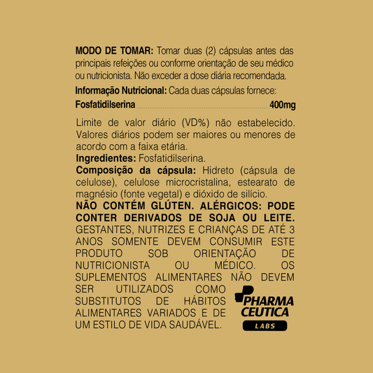 FOSFATIDILSERINA 500MG 60 CAPS - DR. BOTÂNICO