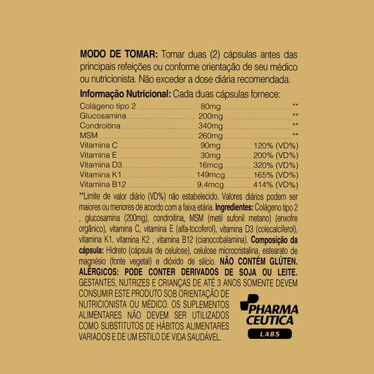 GLUCOSAMINA + CONDROITINA 1000MG 60 CAPS - DR. BOTÂNICO