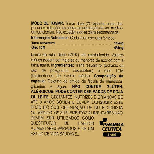 TRANS RESVERATROL 600MG 60 SOFTGELS - DR. BOTÂNICO