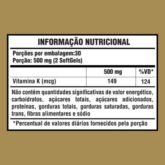 VITAMINA K2 MK-7 300MG 60CAPS - DR. BOTÂNICO