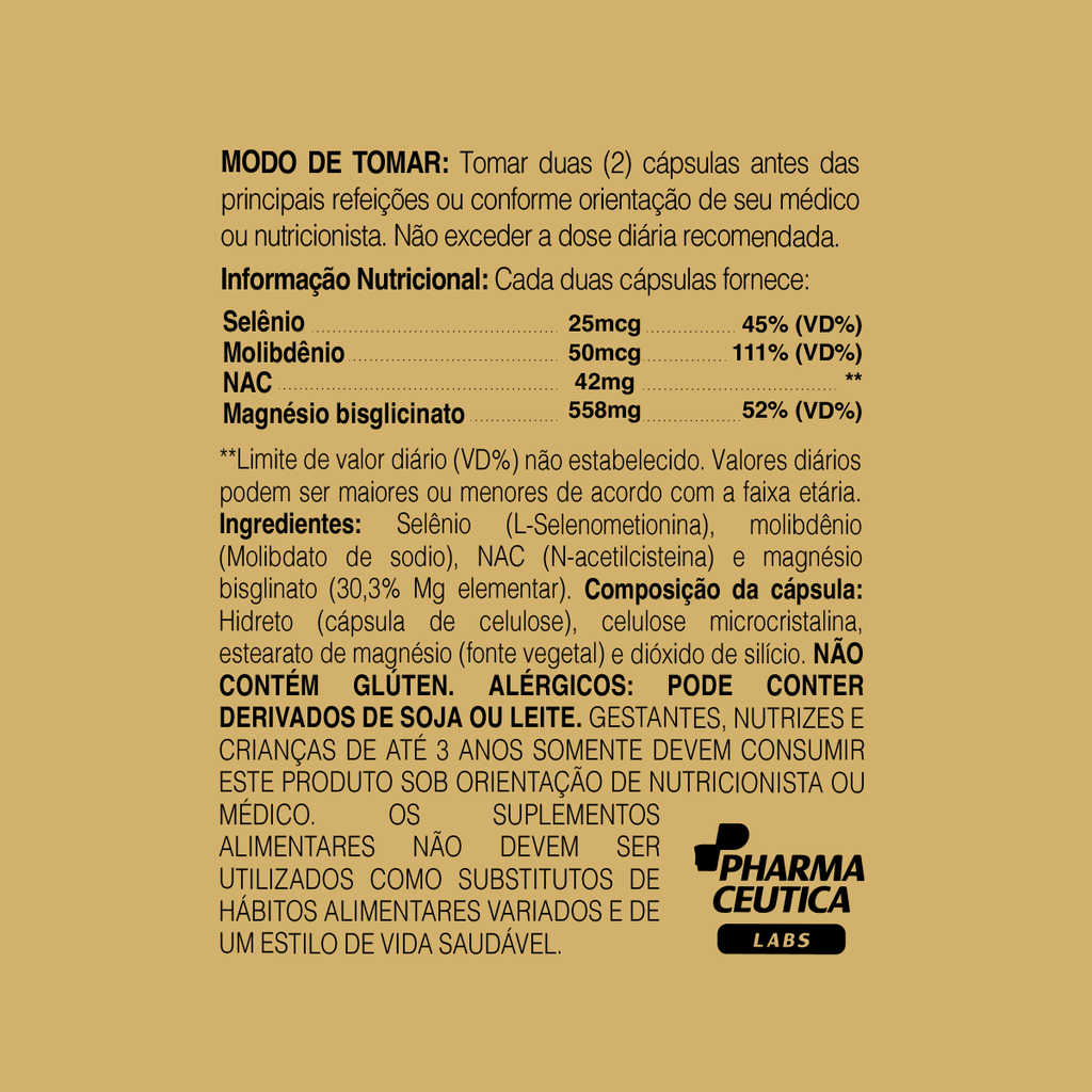 NAC (SELÊNIO + MOLIBDÊNIO) 600MG 60CAPS DR. BOTÂNICO