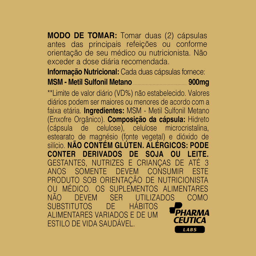 MSM 900MG 60 CAPS - DR. BOTÂNICO