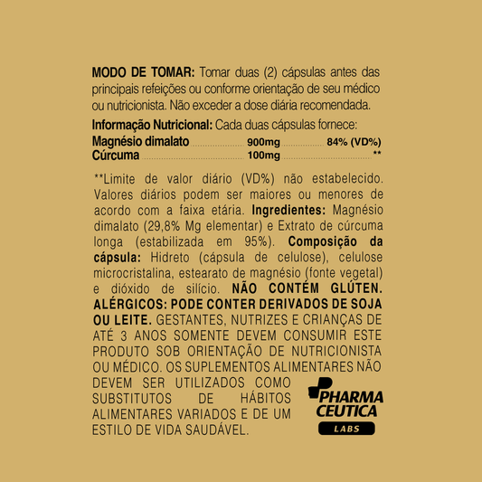 MAGNÉSIO + CÚRCUMA 1000MG 60CAPS - DR. BOTÂNICO