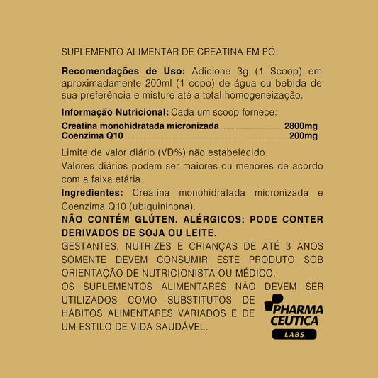 CREATINA HIDROLISADA E MICRONIZADA + COENZIMA Q10 200G DR. BOTÂNICO