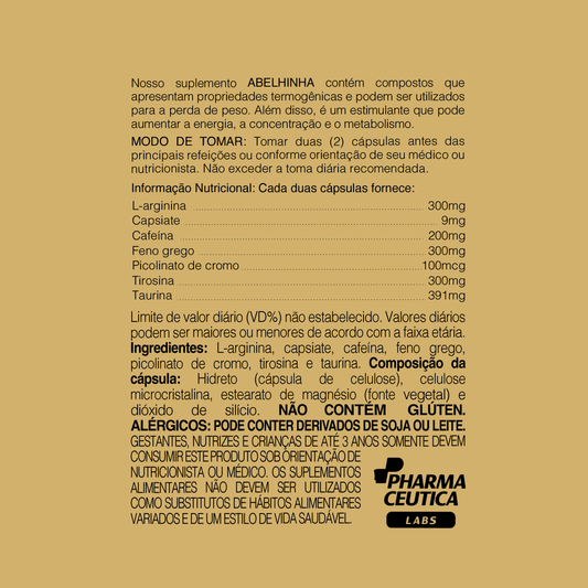 ABELHINHA TERMOGÊNICO 1500MG 60 CAPS - DR. BOTÂNICO