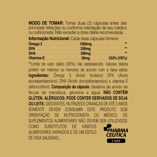 ÔMEGA 3 EPA + DHA 2000MG 60 SOFTGELS - DR. BOTÂNICO