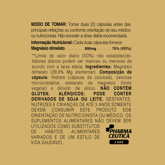 MAGNÉSIO DIMALATO 800MG 60CAPS - DR. BOTÂNICO