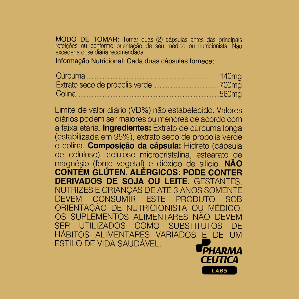 CÚRCUMA + PRÓPOLIS VERDE 1400MG 60 CAPS - DR. BOTÂNICO