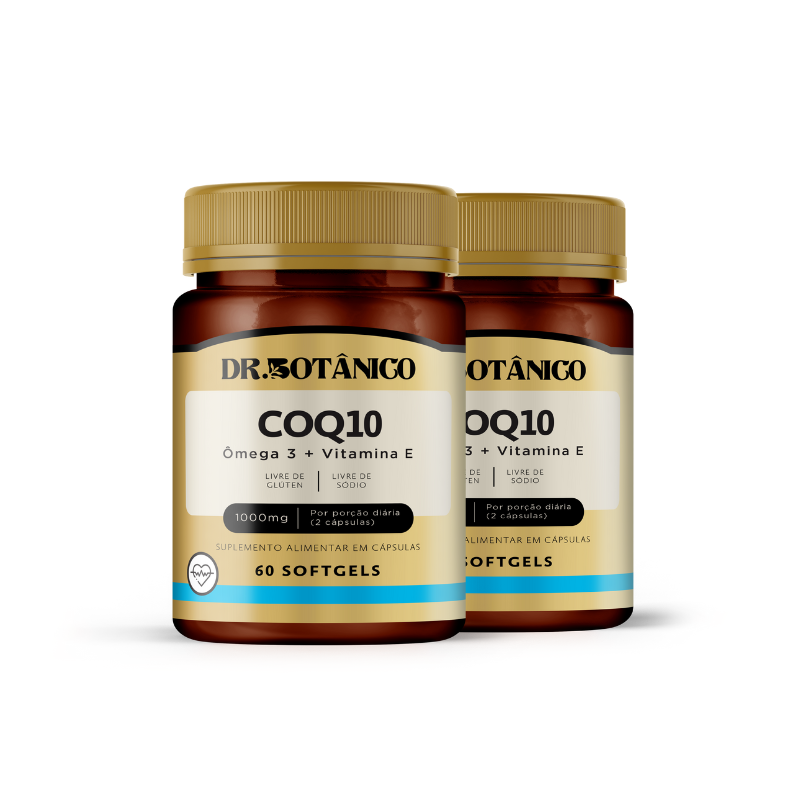 KIT 2 UN COQ10 + OMEGA 3 + VIT. E 1000MG 60 SOFTGELS - DR. BOTANICO