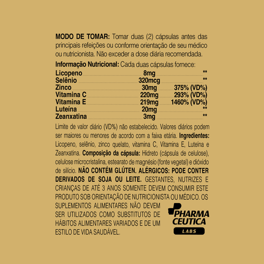 LICOPENO  + SELÊNIO + ZINCO 500MG 60 CAPS - DR. BOTÂNICO