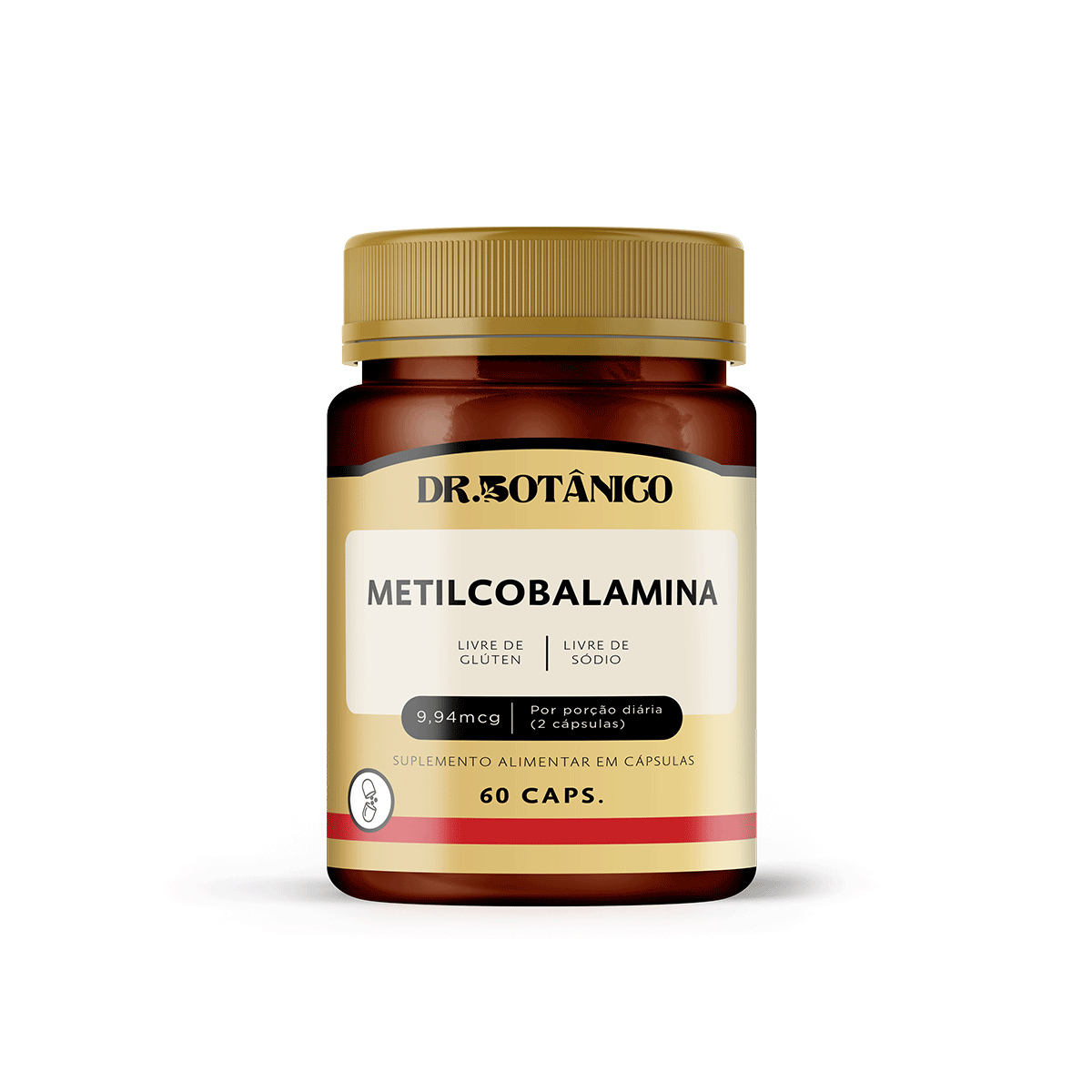 METILCOBALAMINA (VITAMINA B12) 100MCG 60CAPS - DR. BOTÂNICO