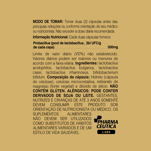 PROBACILLUS 500MG 60 CAPS - DR. BOTÂNICO