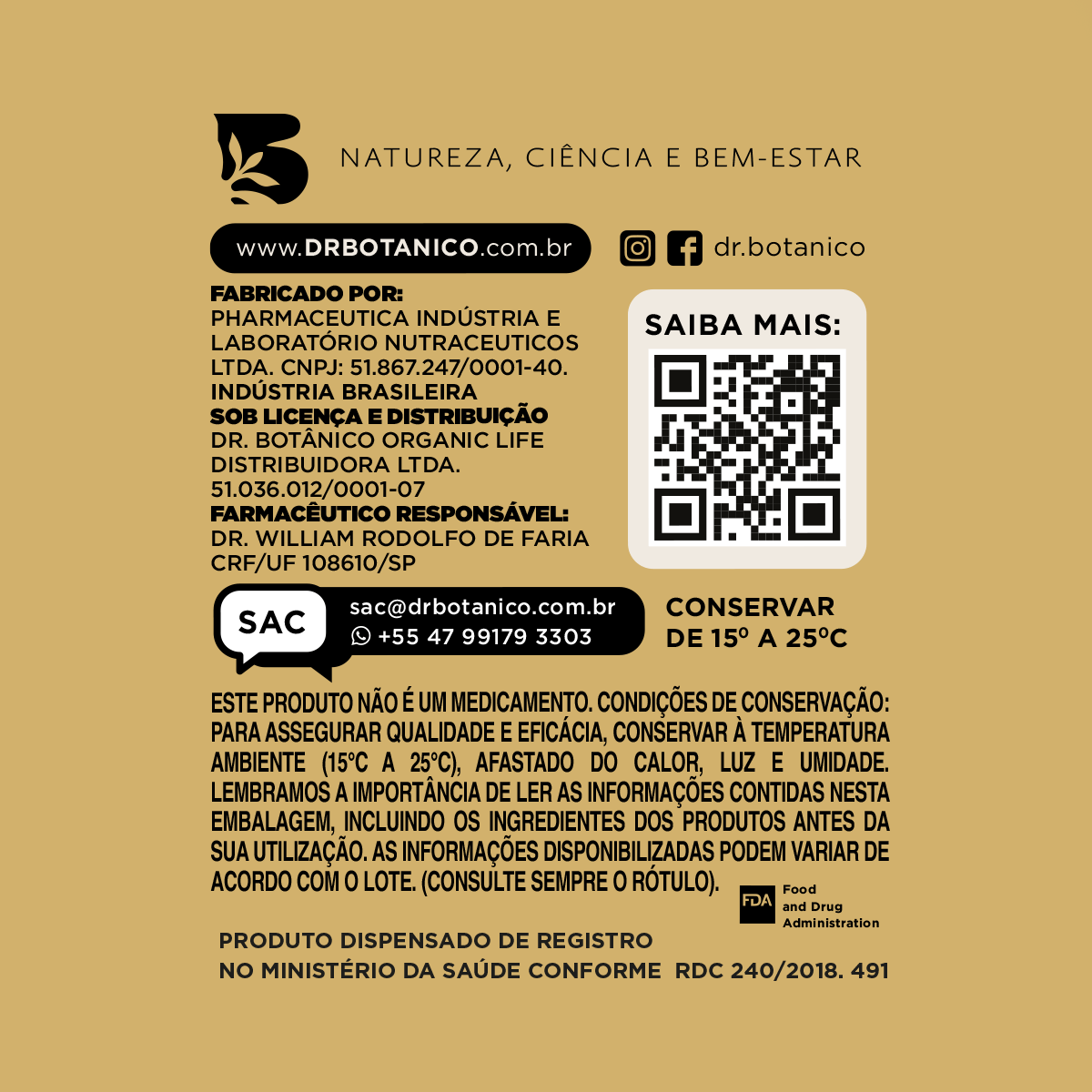 MACA PERUANA BLACK 2200MG 120CAPS - DR. BOTÂNICO