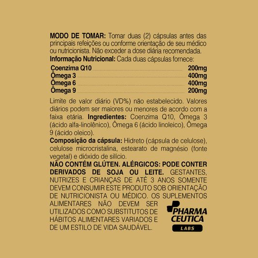 COQ10 + ÔMEGA 3-6-9 1200MG 60CAPS - DR. BOTÂNICO