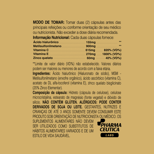 ÁCIDO HIALURÔNICO 2000MG 60 CAPS - DR. BOTÂNICO