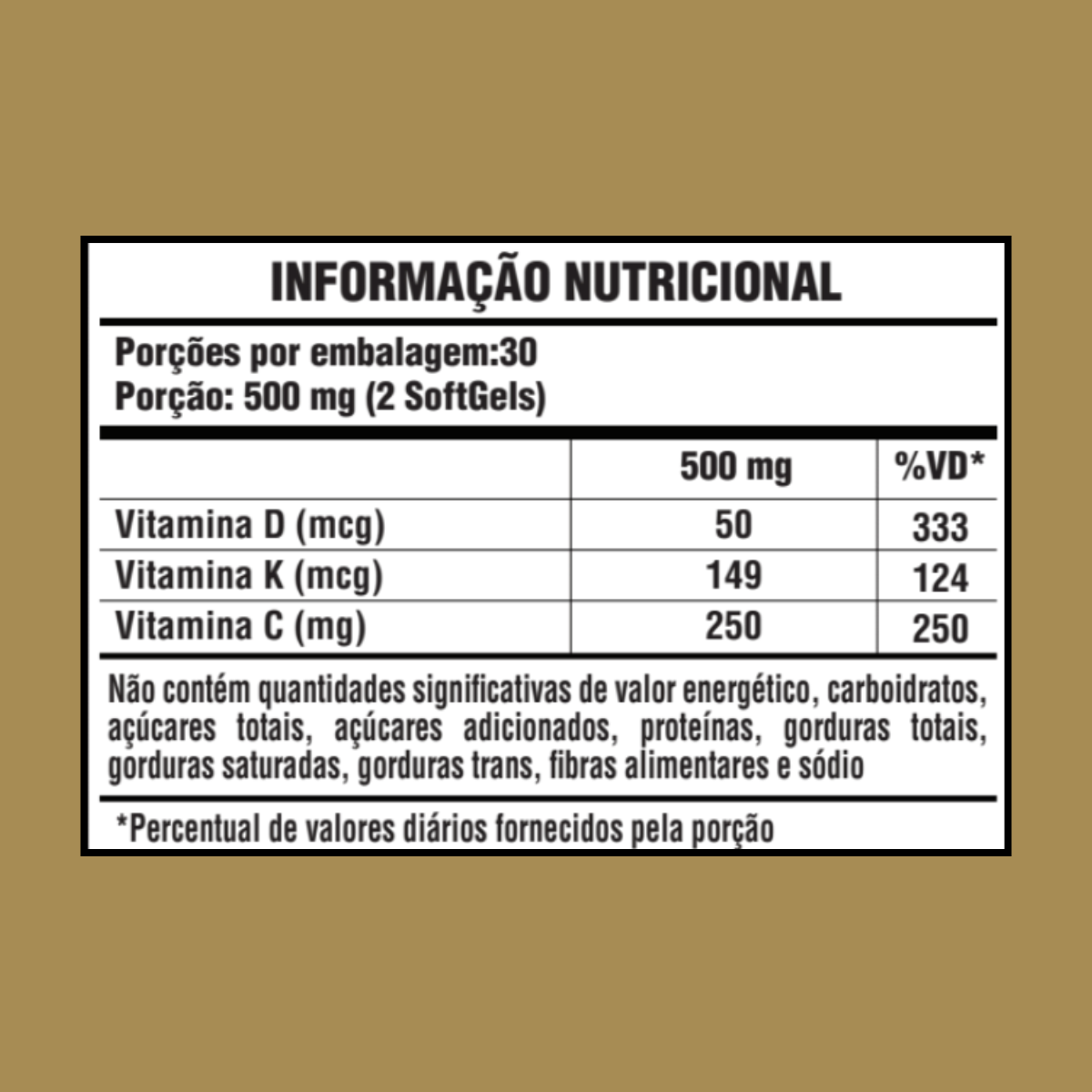 MEGA D3 + VIT. K2 MK7 500MG 60 CAPS - DR. BOTÂNICO