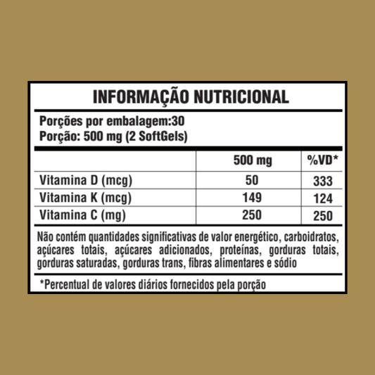 MEGA D3 + VIT. K2 MK7 500MG 60 CAPS - DR. BOTÂNICO