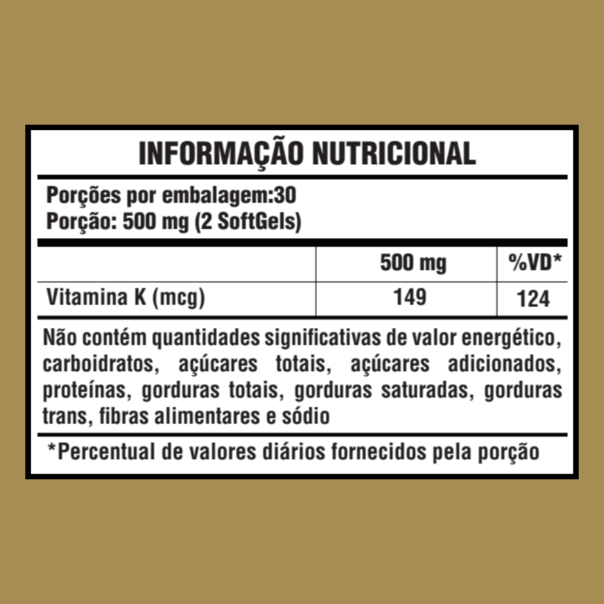 VITAMINA K2 MK-7 300MG 60CAPS - DR. BOTÂNICO