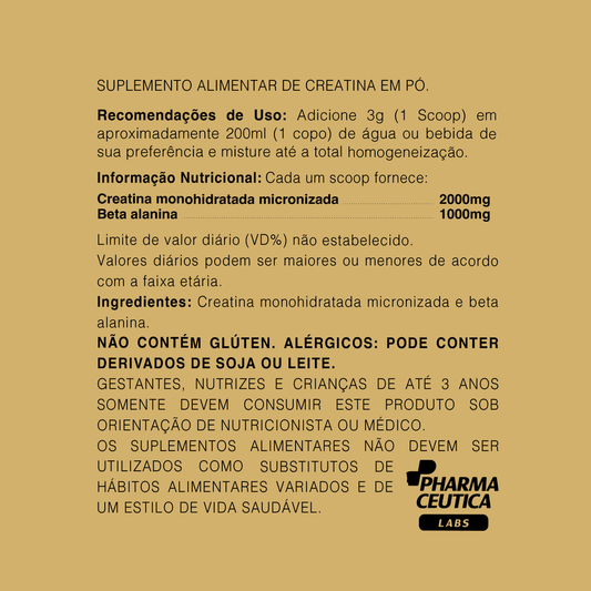 CREATINA HIDROLISADA E MICRONIZADA + BETA ALANINA 200G DR. BOTÂNICO