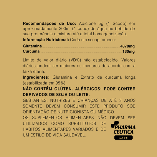 GLUTAMINA + CÚRCUMA SOLÚVEL 200G DR. BOTÂNICO