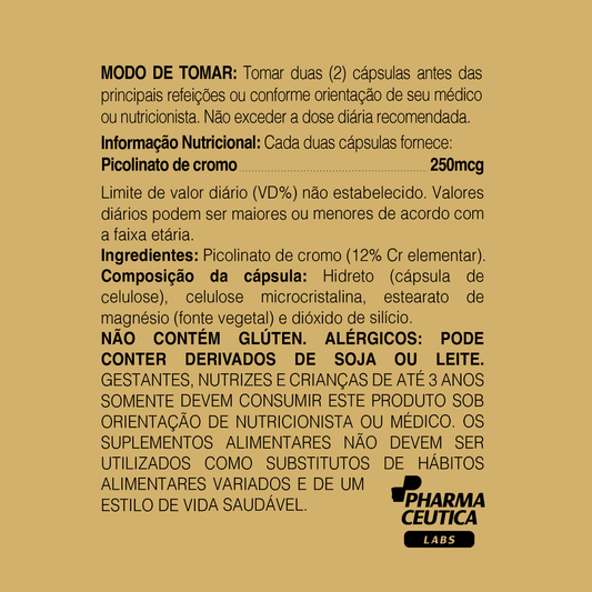 PICOLINATO DE CROMO 500MG 60 CAPS - DR. BOTÂNICO