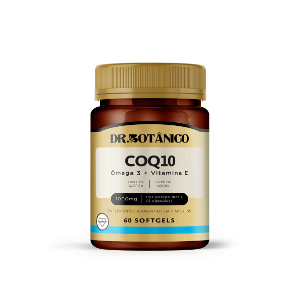 COQ10 + ÔMEGA 3 + VIT. E 1000MG 60 SOFTGELS - DR. BOTÂNICO