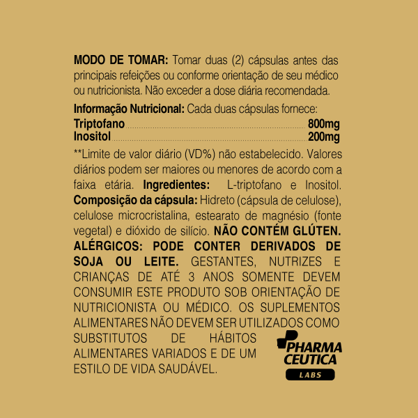 L-TRIPTOFANO + INOSITOL 1000MG 60 CAPS - DR. BOTÂNICO - Image 2