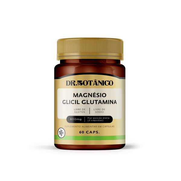 MAGNÉSIO GLICIL GLUTAMINA 800MG 60 CAPS - DR. BOTÂNICO