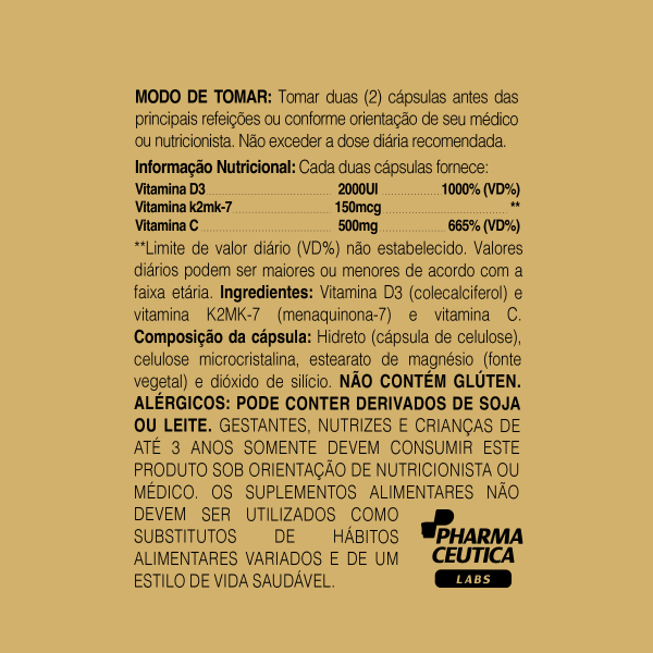 MEGA D3 + VIT. K2 MK7 500MG 60 CAPS - DR. BOTÂNICO - Image 2