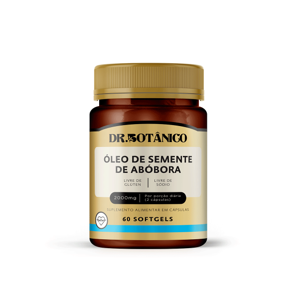 ÓLEO DE SEMENTE DE ABÓBORA 2000MG 60 SOFTGELS - DR. BOTÂNICO