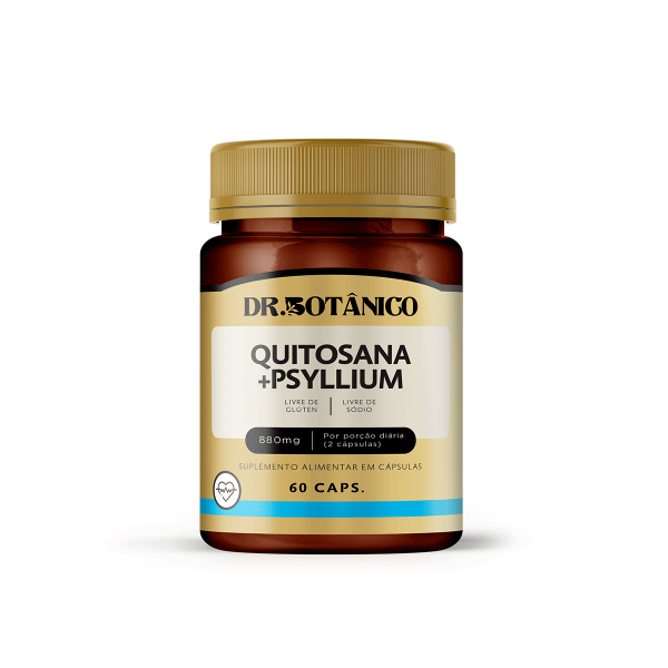 QUITOSANA + PSYLLIUM 880MG 60 CAPS - DR. BOTÂNICO
