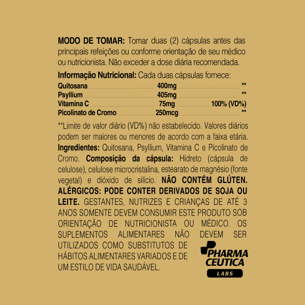 QUITOSANA + PSYLLIUM 880MG 60 CAPS - DR. BOTÂNICO - Image 2